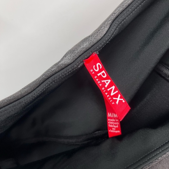 Spanx Leggings Womens M Faux Leather Black Skinny Mid-Rise - Picture 6 of 9